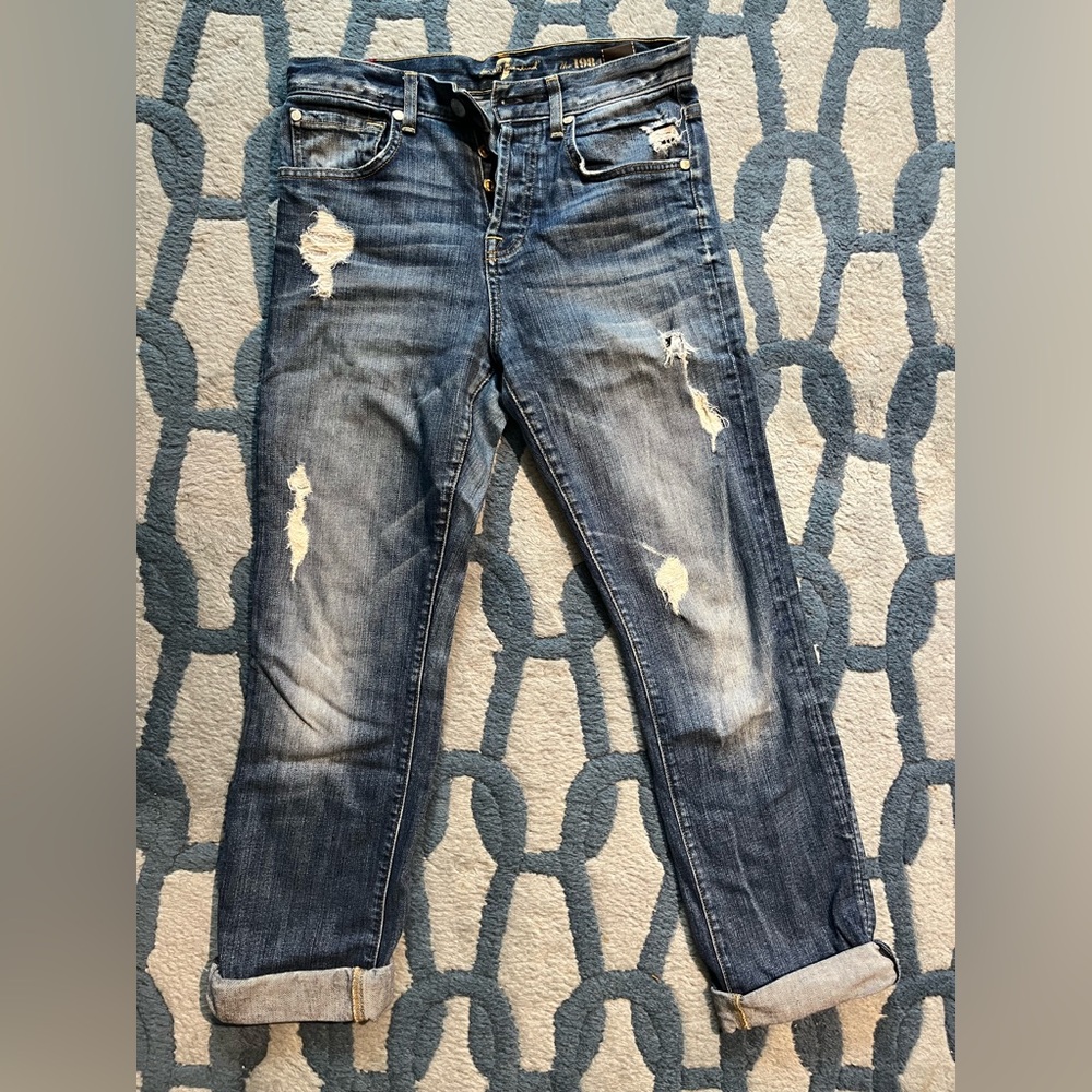 7 For All Mankind The 1984 Indigo Boyfriend Jeans